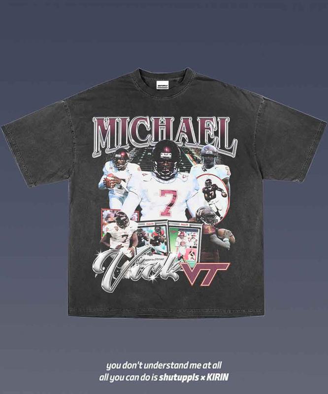 MICHAEL VICK 1.4 VINTAGE TEE  AMERICAN FOOTBALL  GIFT FOR FAN