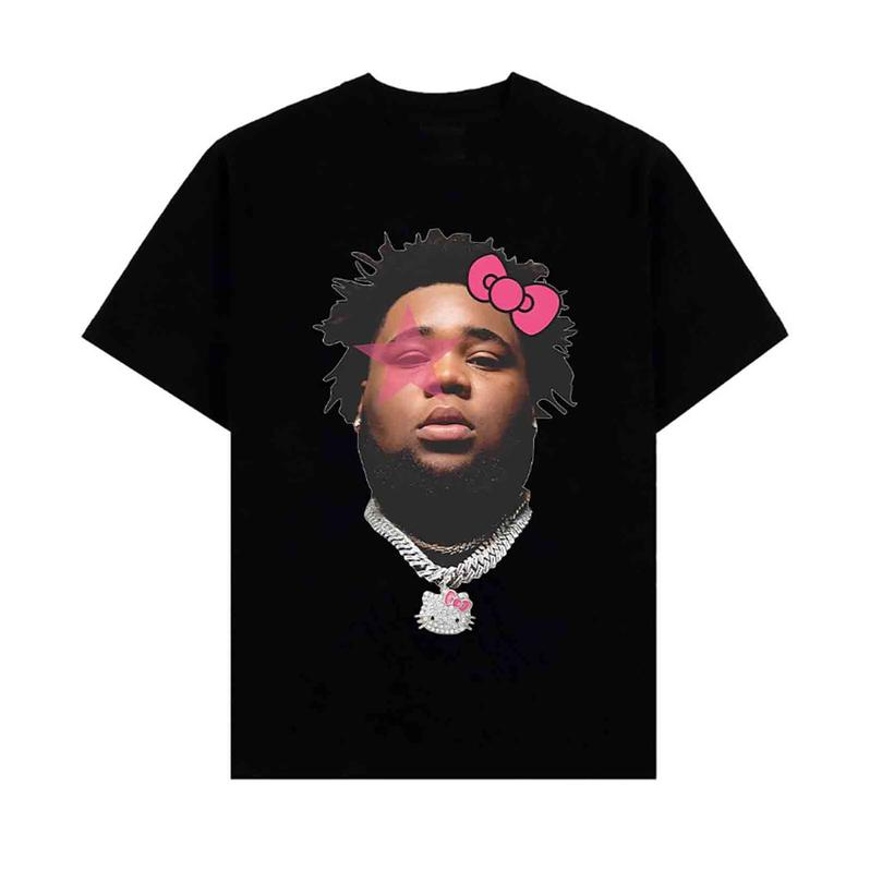 Rapper Rod Wave Kitty Star Shirt Gift For Fan Unisex Cotton Rod Last Lap Tour Graphic Tee Gift  T-Shirt Streetwear