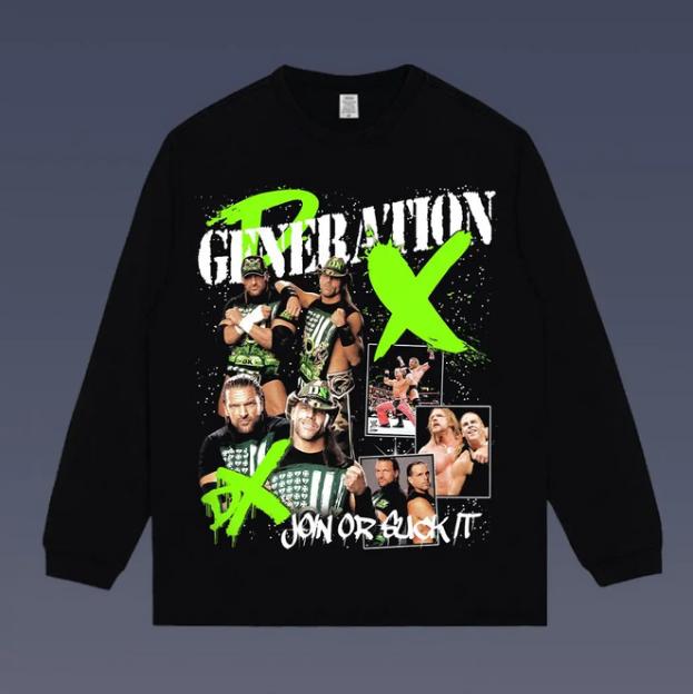 VINTAGE TEE  D-GENERATION X, Prints Vintage T-Shirt, Wrestler Shirt, WWE Shirt, Graphic Tee, Unisex T-Shirt, Gift For All Top Menswear