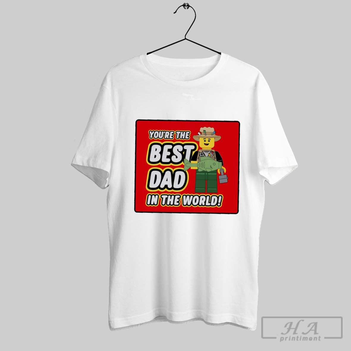 Youre The Best Dad In The World Fishing Minifig Shirt Hoodie Sweater Long Sleeve Sweatshirt | TeeSparky.com