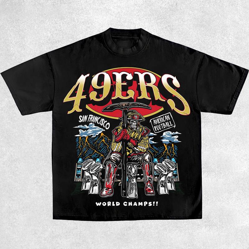 49ers Shirt, Vintage 90s Unisex Football Tees, Football T-Shirts, Sports Shirt, Game Day Tee, Football Fan Gifts