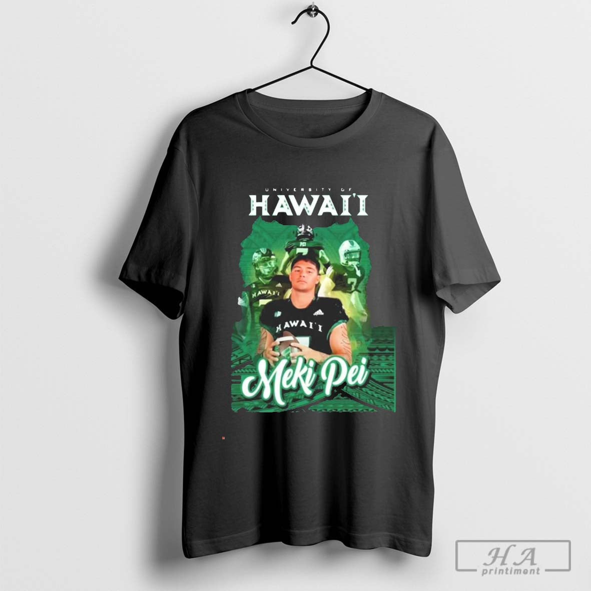 University Of Hawaii Meki Pei Hawai’i Rainbow Warriors Players Graphic T-shirt Hoodie Sweatshirt | TeeSparky.com