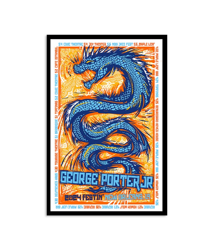 George Porter Jr New Orleans, LA Tour 2024 Festin Poster