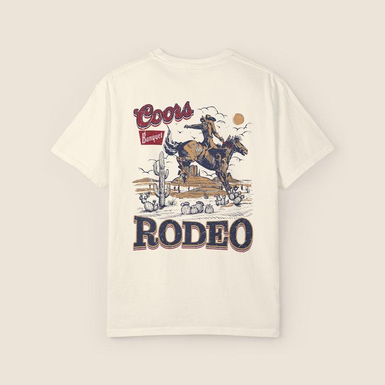 Coors Rodeo Vintage Graphic T-Shirt, Retro Cowboy Shirt, Oversized Coors T-Shirt, Vintage Washed Shirt