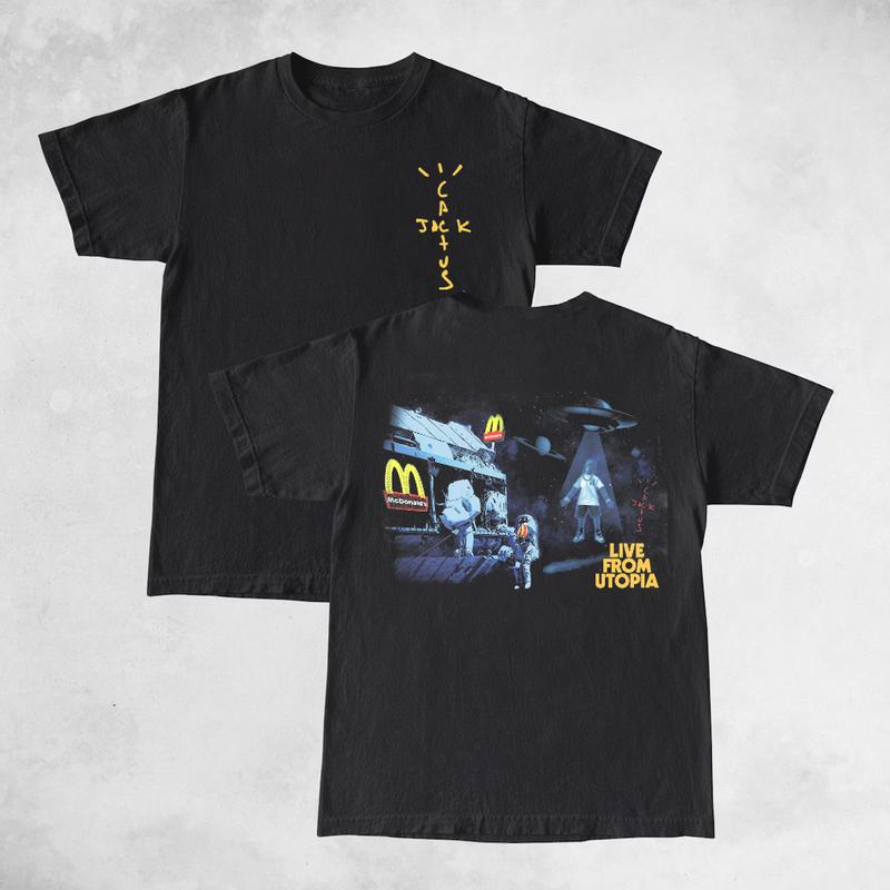 Travis Cactus Mcdonald Live From Utopia Cotton Unisex Shirt Rap Shirt Rapper Rap Tee Hiphop Shirt Music Tour Merch Gift for Him Gift For Her Vintage Y