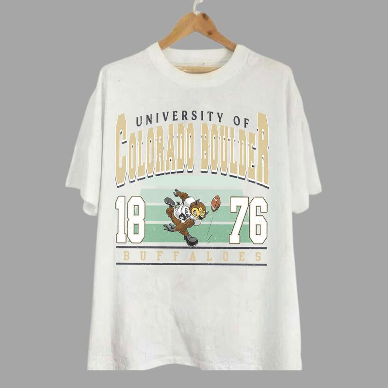 Colorado Buffaloes Vintage NCAA Sweatshirt, Unisex Colorado Football Shirt, Classic Sport Hoodie Gift for Football Fans, Cotton, Sweatshirt, T-Shirt