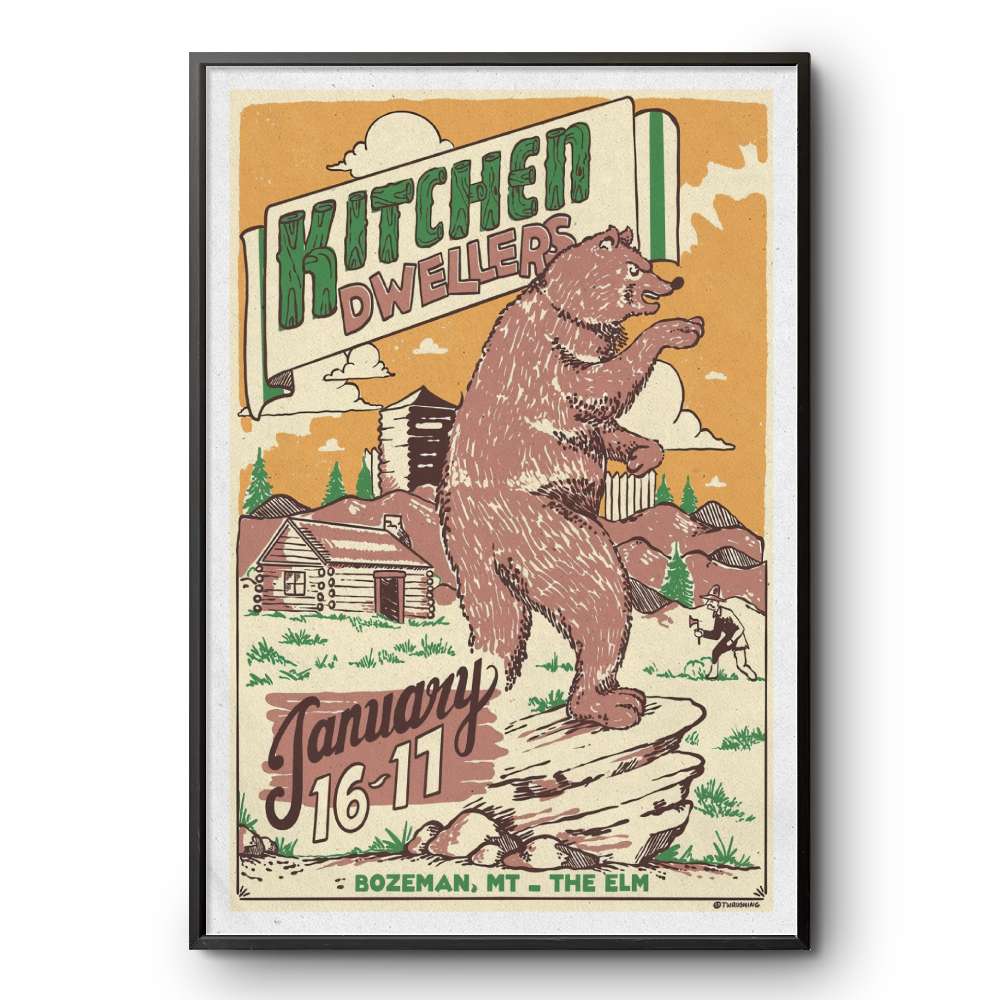 January 16-19, 2025 Kitchen Dwellers Bozeman, Montana Poster