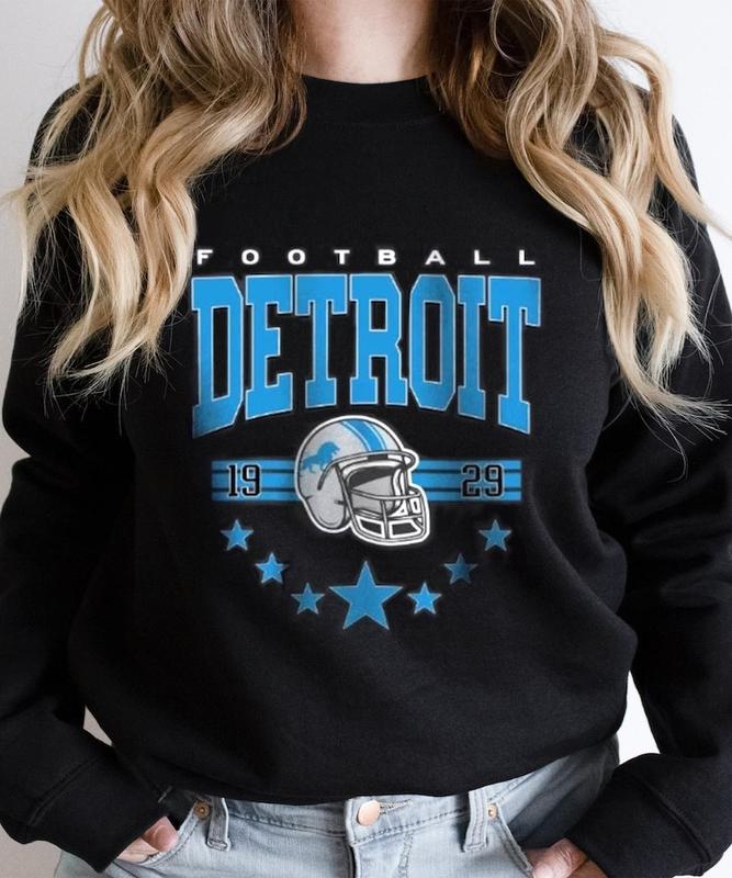 Detroit Football Shirt, Detroit Football Sweatshirt, Vintage Style Detroit Football shirt, Sunday Football Cotton