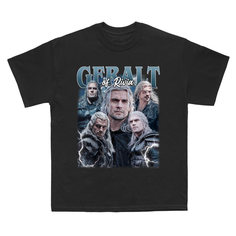Geralt of Rivia Vintage T-Shirt, Henry Cavill, Geralt Henry Shirt, Cavill in The Witcher Shirt, Gift For Gaming Lovers Casual Clothing Sweatshirts