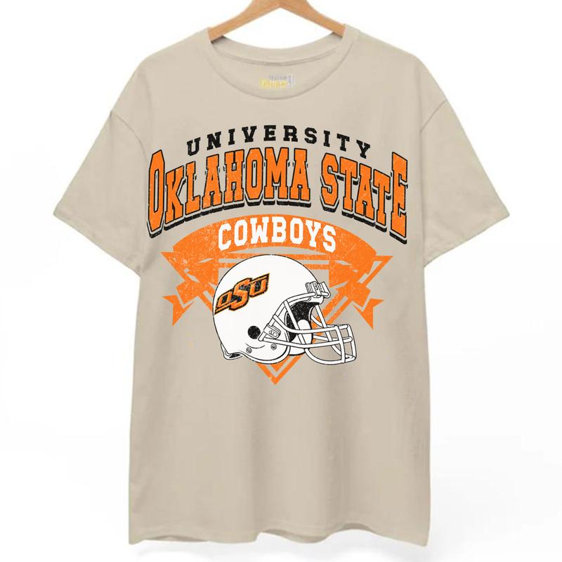 Oklahoma State Cowboys Vintage Football NCAA Sweatshirt - Tshirt - Hoodie, Oklahoma State University Unisex Football NCAA Shirt, Unisex Vintage NCAA Shirt, Classic Football Shirt, Gifts For Football Fan Sport, Cotton, Sweatshirt, Casual Clothing