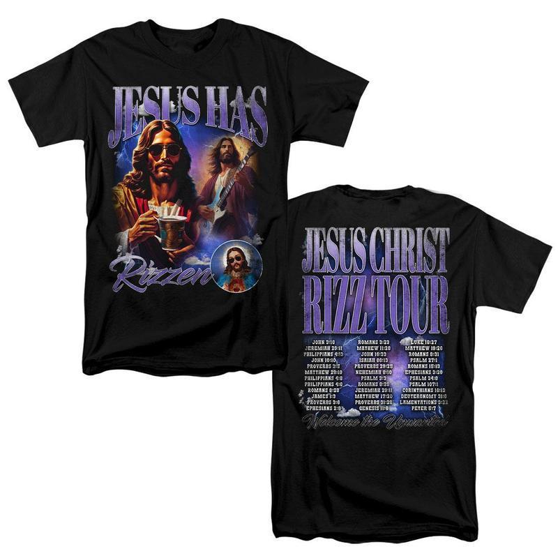 Jesus Rizz Tour Gildan Unisex T Shirt Both Side Print