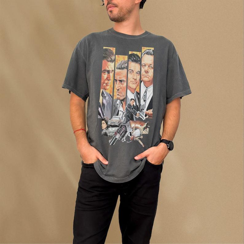 Retro 90s Mafia Movie T-Shirt, Vintage Martin Scorsese Gangster Film Graphic Tee, Good fellas Movie Lover Gift for the, 1990 Memorabilia