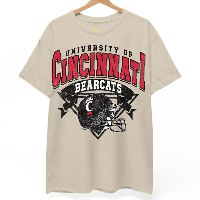 Cincinnati Bearcats Vintage Football NCAA Sweatshirt - Tshirt - Hoodie, University of Cincinnati Unisex Football NCAA Shirt, Unisex Vintage NCAA Shirt, Classic Football Shirt, Gifts For Football Fan Sport, Cotton, Sweatshirt, Casual Clothing
