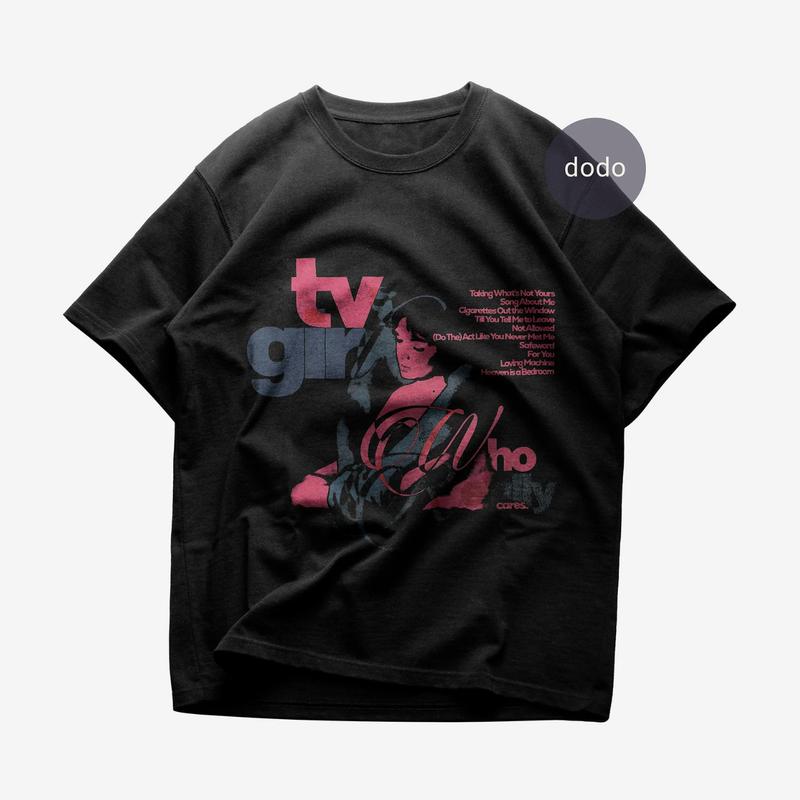 Premium TV Girl T-Shirt - Who Really Cares Album - Not Allowed Single - TV Girl New Album T-Shirt (Image 2)