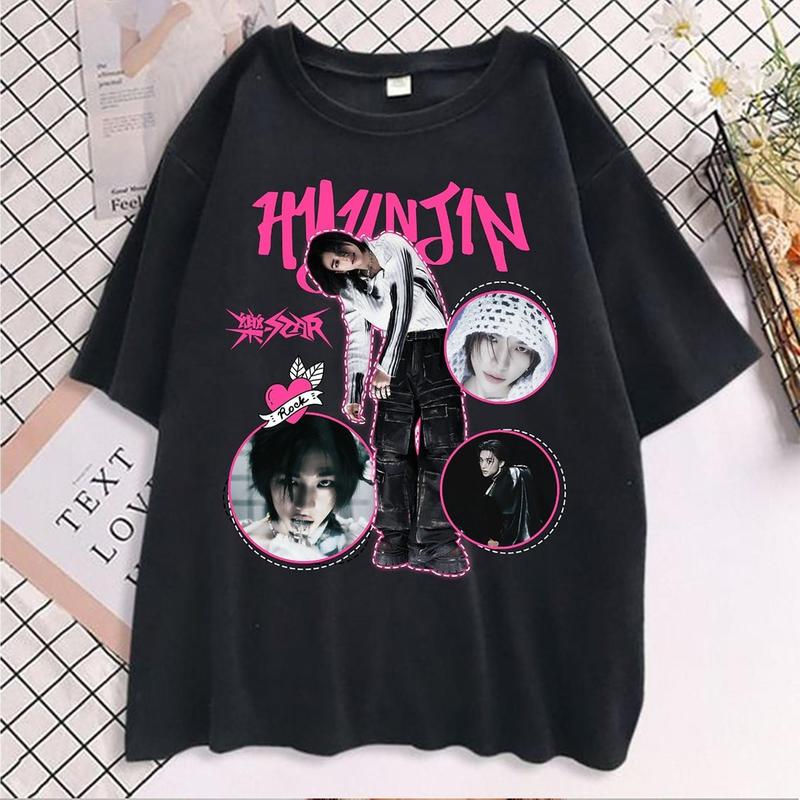 Hyunjin Rockstar Retro Shirt, Stray Kids Rockstar Shirt, Stray Kids Vintage Shirt, Hyunjin Stray Kids Shirt, Hyunjin Kpop Menswear Top Underwear Tshir