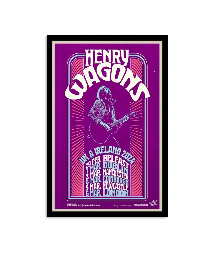 Henry Wagons 29th February 2024 Belfast UK Tour Poster