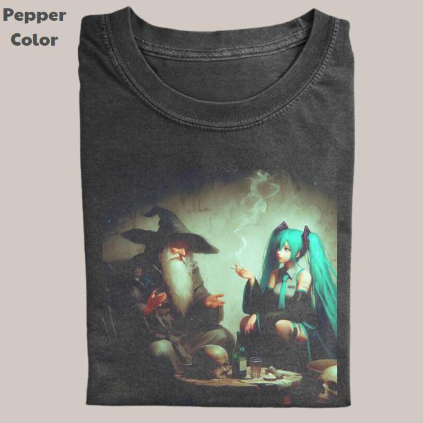 The Lord of the Rings Vintage Graphic Tee, Galdalf Miku T-Shirt, Movies Tee, Unisex Meme Cringe Funny Dumb Shirt, Menswear Womenswear Streetwear