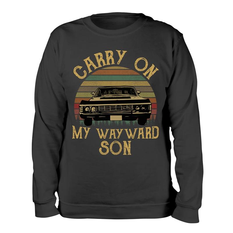 Carry On My Wayward Son Sunset Vintage Shirt, Supernatural Vintage T Shirt, Gift For Woman and Man Unisex T-Shirt Sweatshirt Hoodie