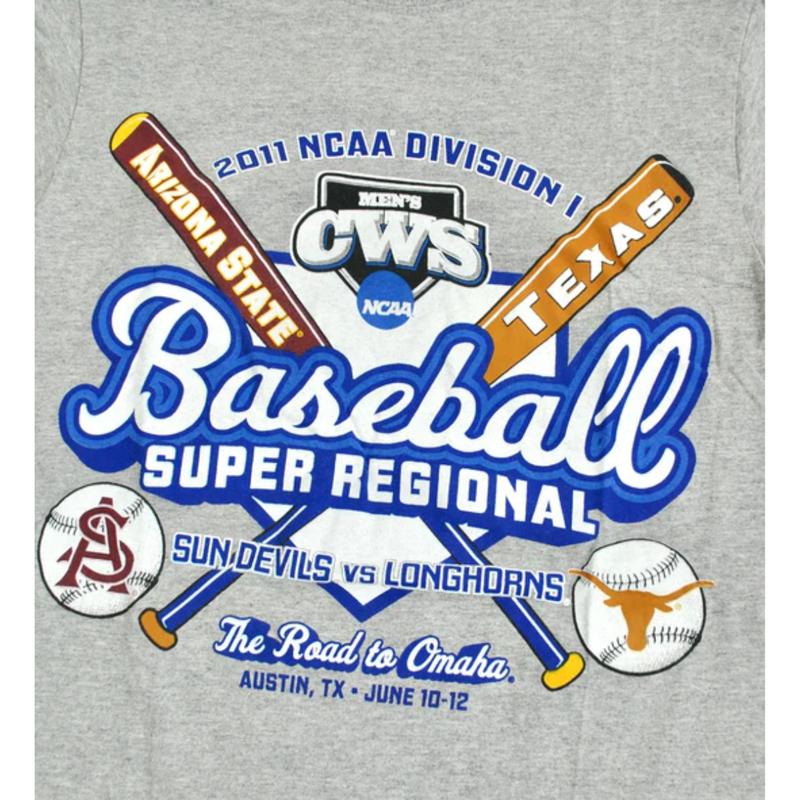 Vintage Texas Longhorns Arizona State Sun Devils 2011 College World Series Shirt