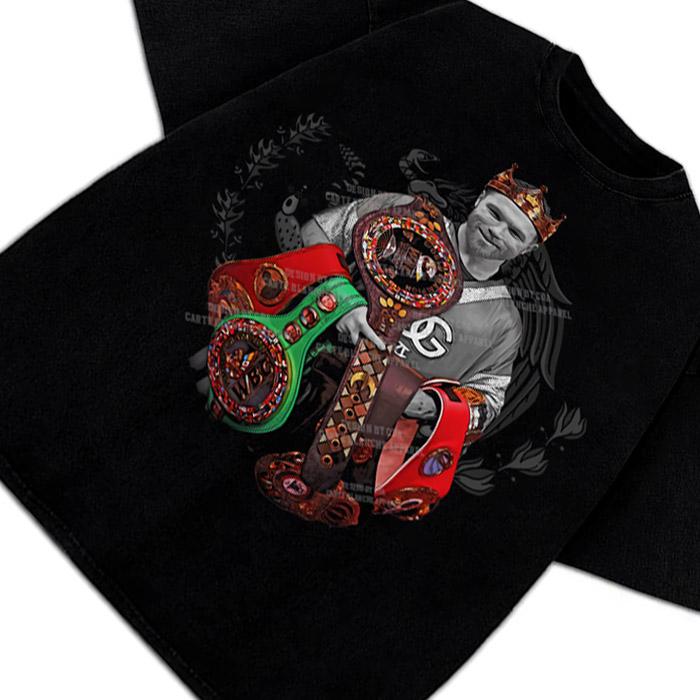 Canelo Alvarez Undisputed King Mexico Goat Saul Alvarez Boxing Vintage Style Graphic Design T-Shirt Cotton Menswear