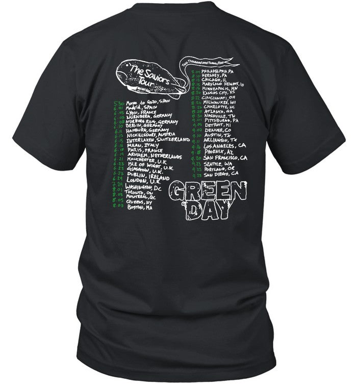 Green Day 2024 The Saviors Tour T-Shirt