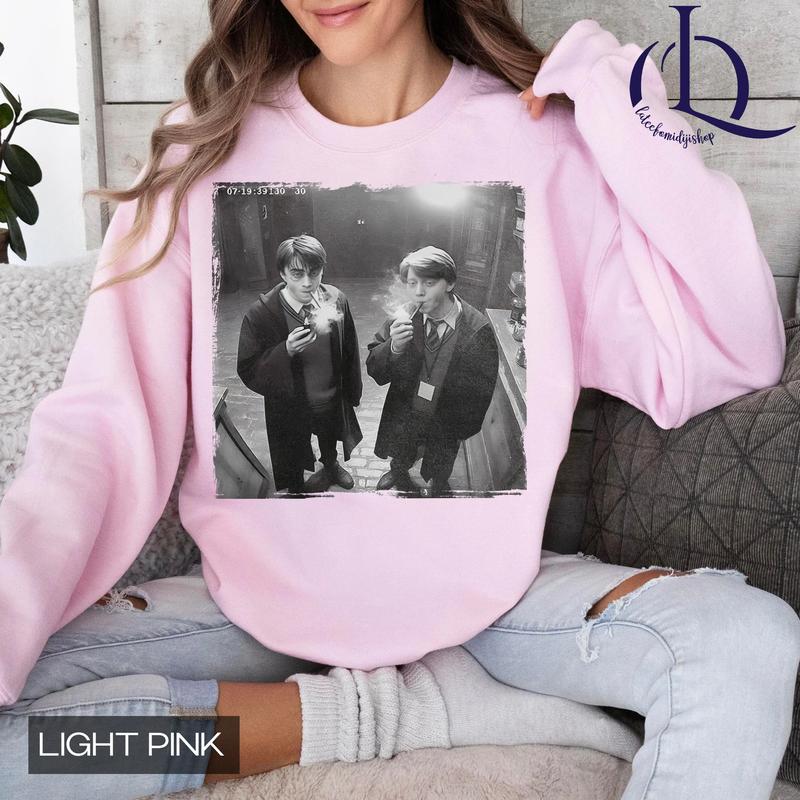 Harry and Ron Smoking T-Shirt, Funny Harry And Ron Comfort Colors Shirt, Meme 90s Vintage Shirt, Potter Tshirt, Wizarding Fan, Birthday Gift Potter