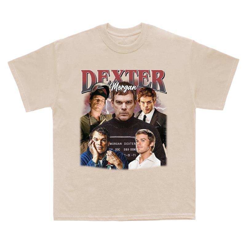 Vintage Dexter Morgan T-Shirt, Apparel for Women, Casual Fit Fabric Top, Ideal Gift for Movies Lovers - Fleece, Womenswear