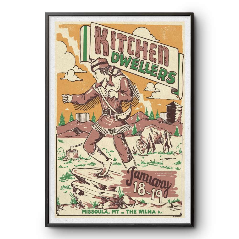 Kitchen Dwellers Jan 18-19, 2025 The Wilma Missoula, Montana Poster
