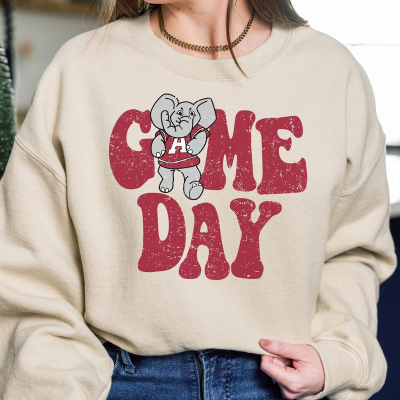 Alabama Crimson Tide Vintage College Game Day Football NCAA Sweatshirt, Vintage Sweatshirt NCAA, Classic Sport Sweatshirt, Gifts For Football Fan Spor