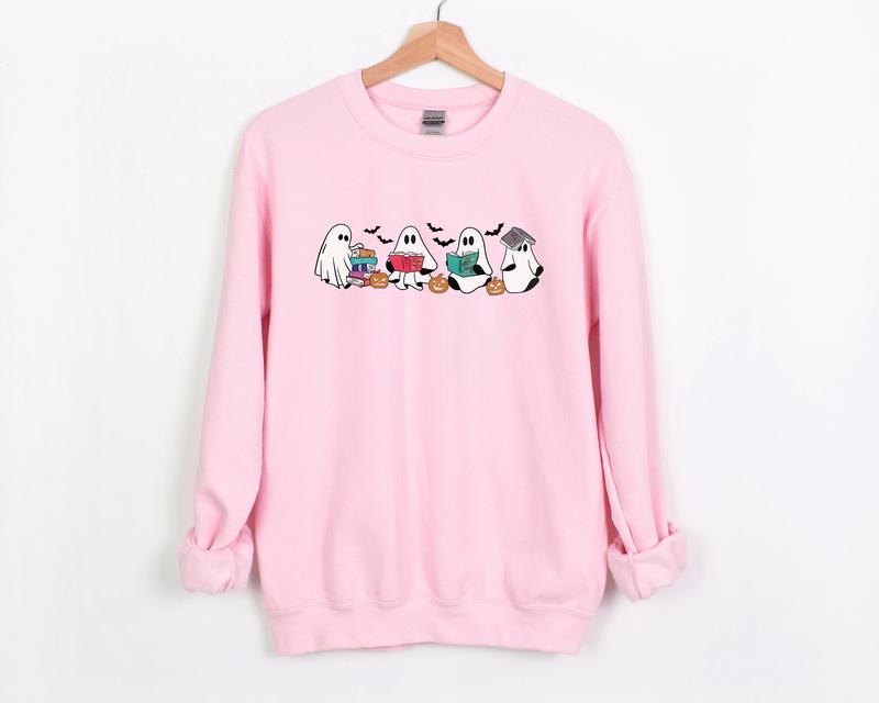 Ghost Book Shirt, Halloween Book TShirt, Bookish Ghost Sweatshirt, Book Ghosts Shirt, Ghost Halloween Shirt,... (Image 5)