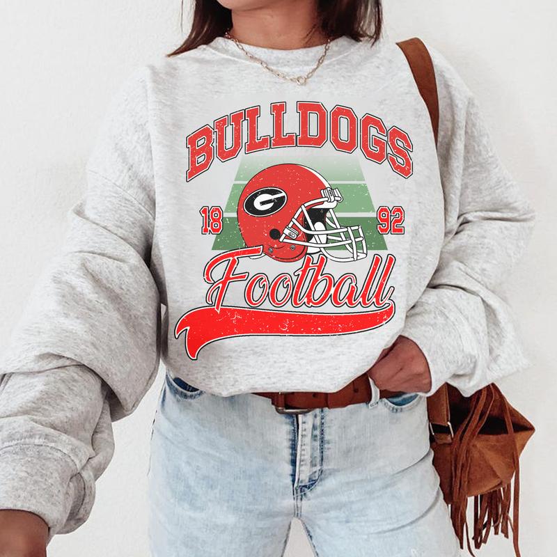 Vintage Georgia Bulldogs Sweatshirt, Classic University of Georgia Shirt, Unisex Pullover for Sport Lovers, NCAA Football Gift, Cotton Style