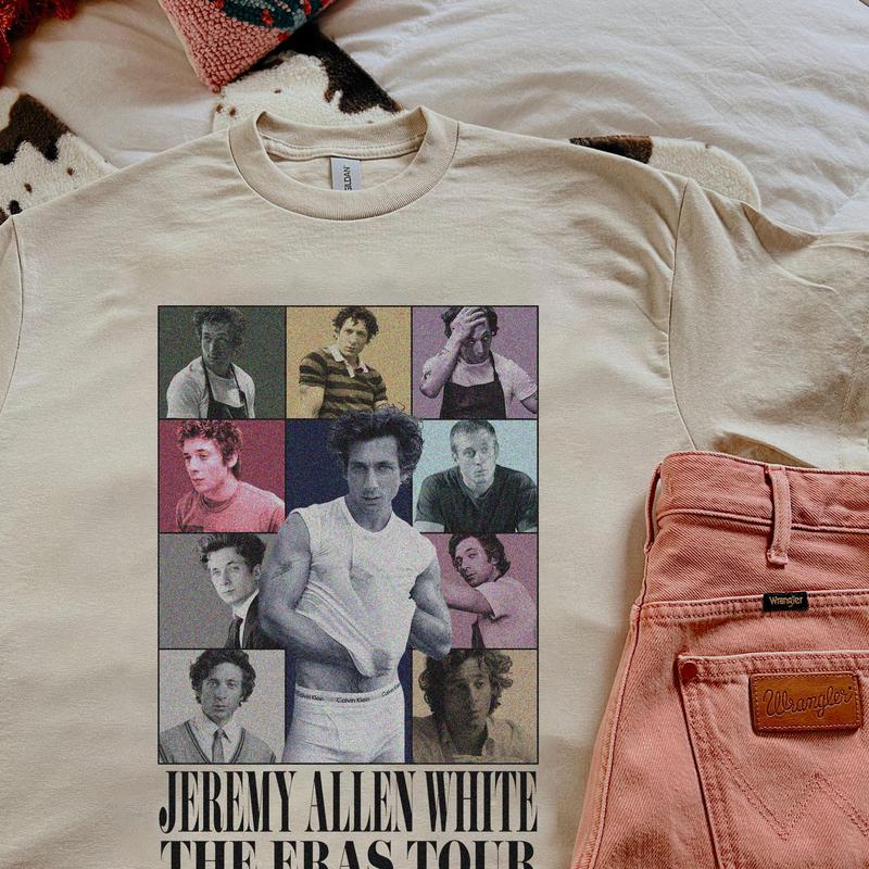 Jeremy Allen White The Eras Tour, Cotton Fabric Vintage T-Shirt Sweatshirt Hoodie Unisex