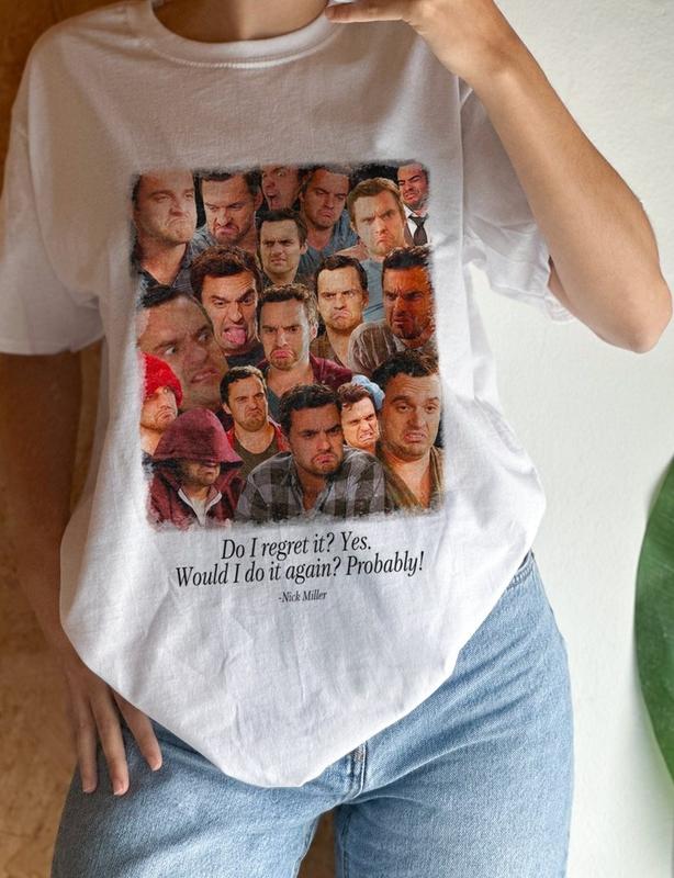 Nick Miller Shirt, Nick Miller Vintage Tshirt, Tee Top Funny TV Icon Gift 55