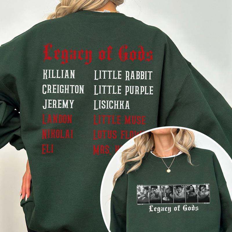 Legacy of Gods Series Book Sweatshirt, Killian, Creighton, Jeremy, Landon, Nikolai, Eli, Dark Romance Smutty... (Image 5)