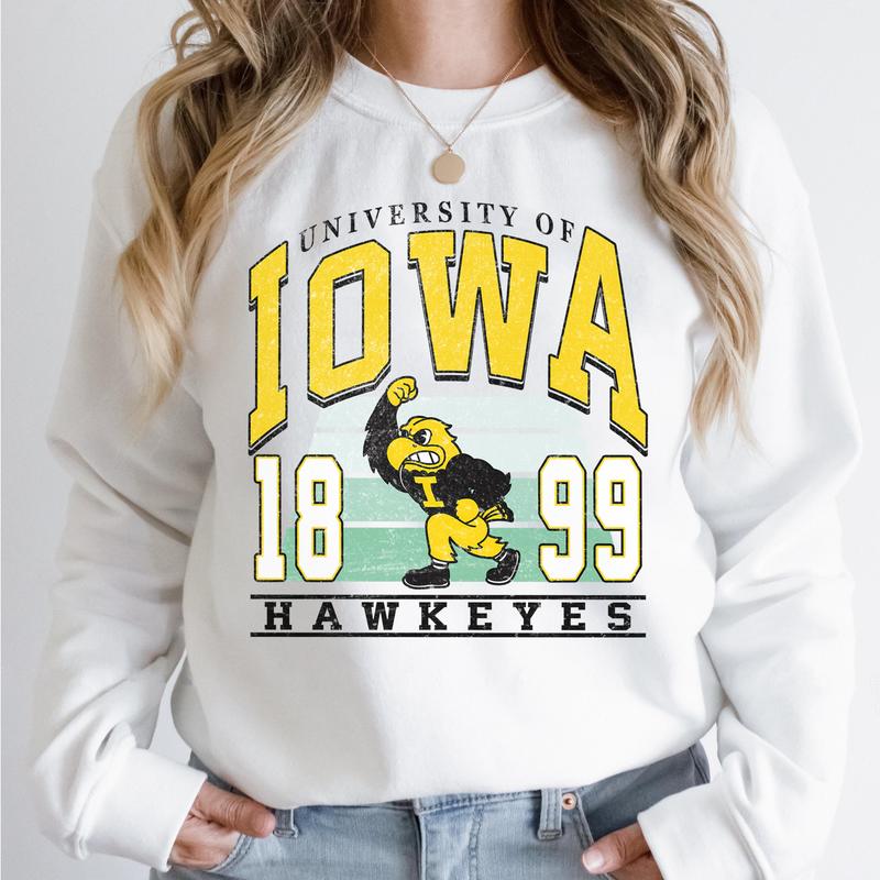 Iowa Hawkeyes Vintage College NCAA Sweatshirt, Vintage Football Sweatshirt NCAA, Classic Sport Sweatshirt, Gifts For Football Fan Sport