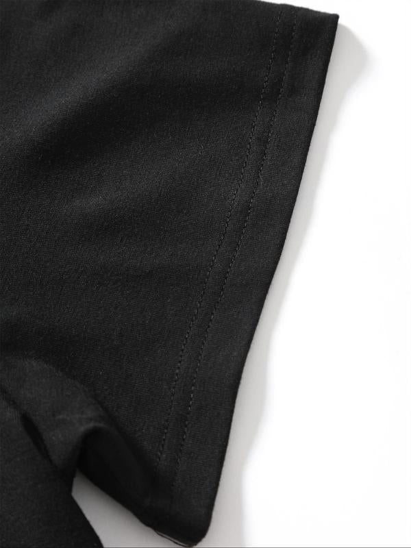 Women's Floral & Heart & Letter Print Round Neck Graphic Tee, Vintage Trendy Casual Drop Shoulder Short Sleeve T-shirt for Daily Wear, Ladies Summer O