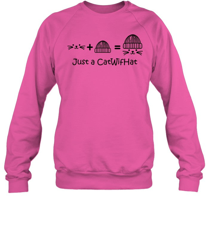 Just A Catwifhat Crewneck Sweatshirt