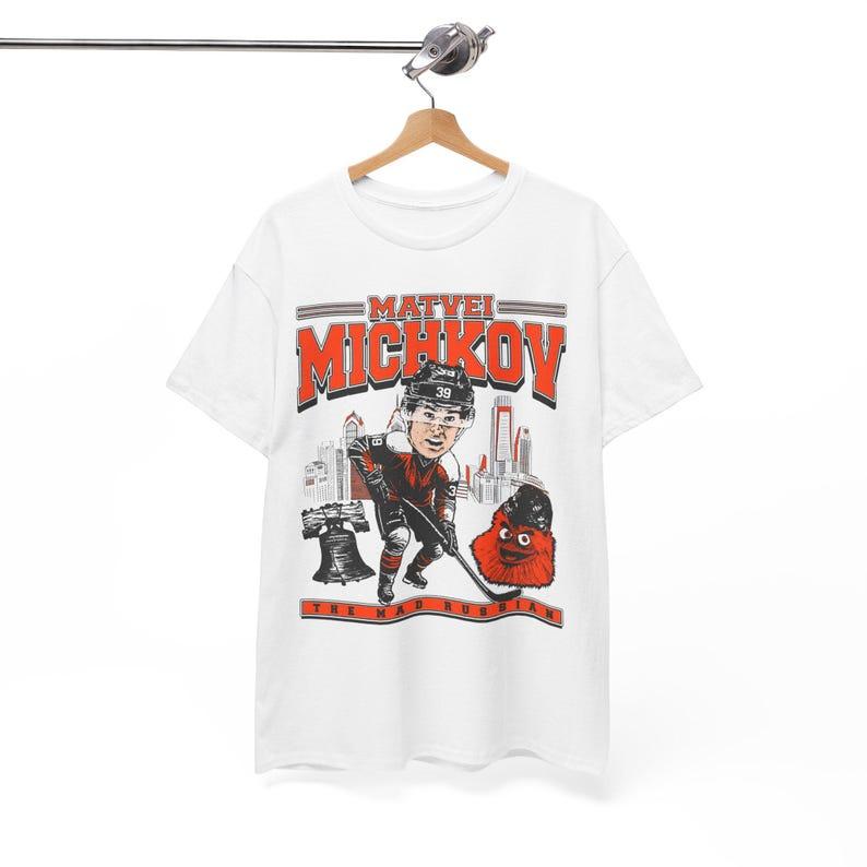 Matvei Michkov Bobblehead Flyers Hockey Shirt Hoodie Sweatshirt | TeeSparky.com (Image 1)