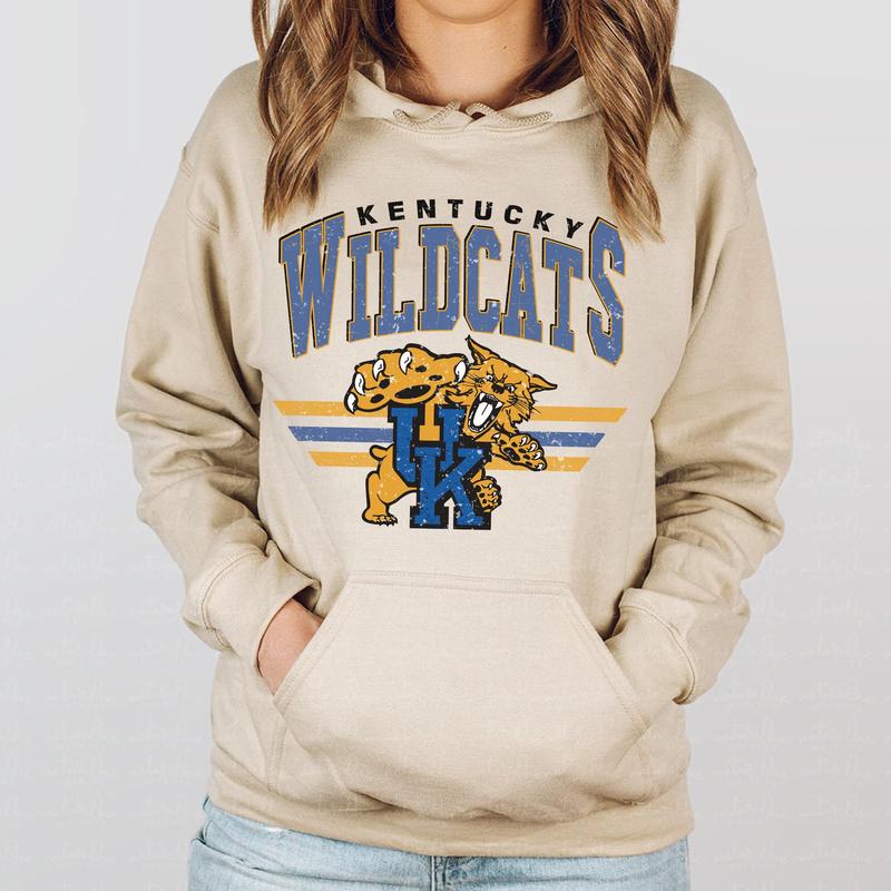 Kentucky Wildcats Vintage Football NCAA Hoodie, Vintage Hoodie NCAA, Classic Sport Hoodie, Gifts For Football Fan Sport