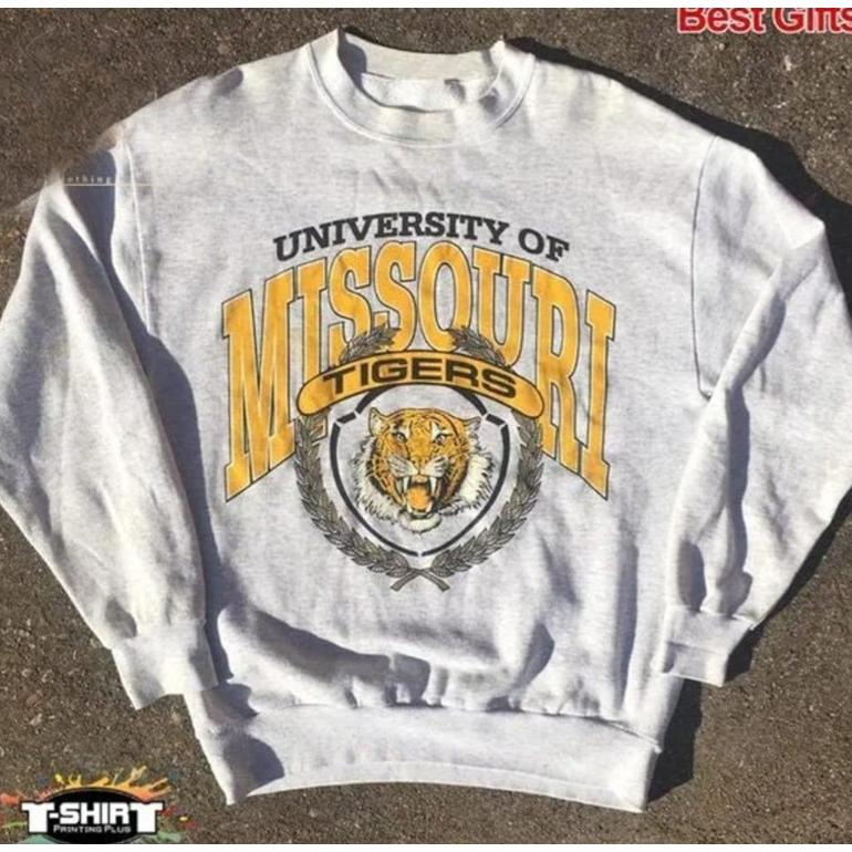 Vintage NCAA Missouri Tigers Logo Sweatshirt, University of Missouri Shirt, NCAA Shirt,Football- Basketball Tee, Vintage Shirt, Unisex Shirt 002872 Ma
