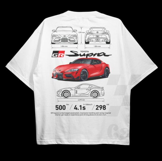 GR SUPRA MK5 WHITE Tshirt, Gr Supra MK5 Shirt, Vintage Graphic Tee, Technical Specs T-Shirt, Y2K Shirt, Racing Shirt, Car Shirt Trending, Sport Car Sh