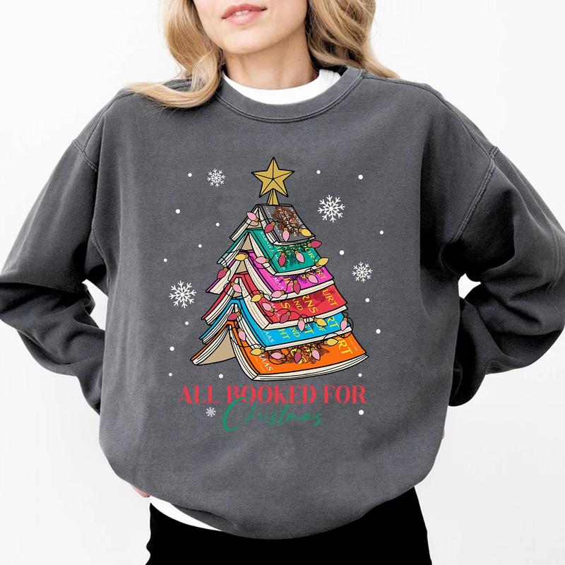 Acotar All Booked for Christmas Sweatshirt, Book Christmas Tree Shirt, Dark Romance Merch, Fantasy Book, Book... (Image 2)
