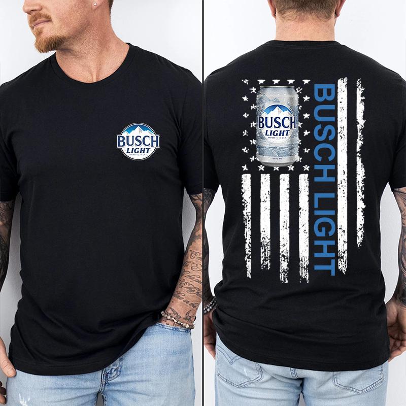 Vintage Busch Light Drink T-Shirt, Beer Shirt, Trending, 2 Sideds for Men, 2 Sideds Unisex Shirt, Colorful