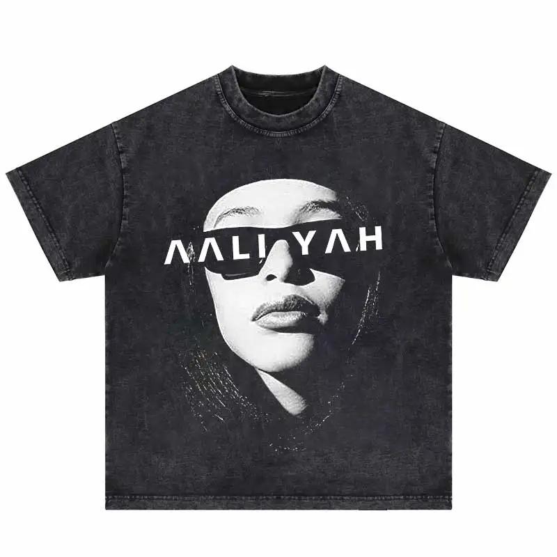 Hip Hop Streetwear Men T-shirt Female Portrait Graphic Print Tshirt Harajuku Oversize Vintage Men Casual Cotton DTG Print Tshirt