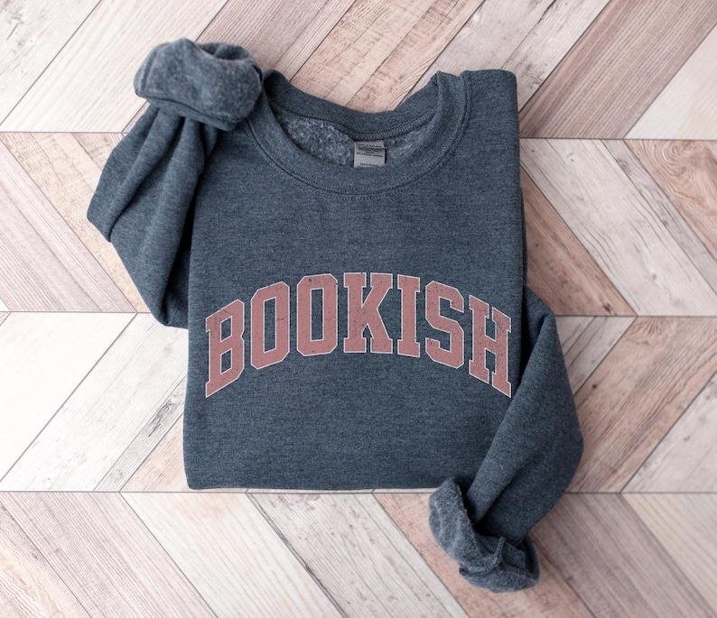 Bookworm Sweatshirt, Book Nerd, Book Lover, Bookish Gift, Gift for Book Lover, Librarian Sweatshirt Menswear... (Image 4)