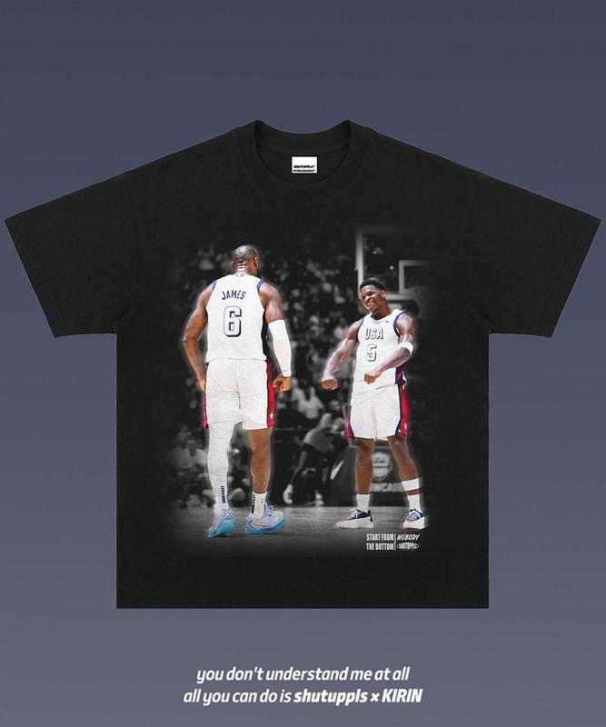 LEBRON JAMES ANTHONY EDWARDS TEE 1.0 TEE  VINTAGE TEE GRAPHIC T-SHIRT  GIFT FOR FAN