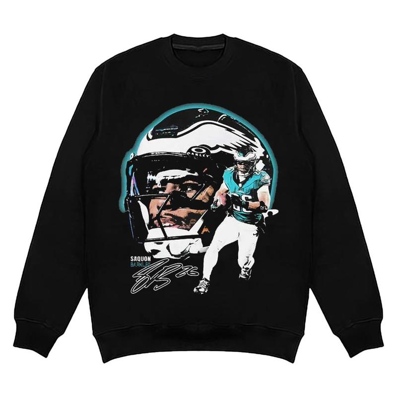 SAQUON BARKLEY TEE - Football Shirt, Vintage Graphic Tee Custom, Bootleg Retro 90's Fans Hoodie Gift, One Side Crewneck Clothing