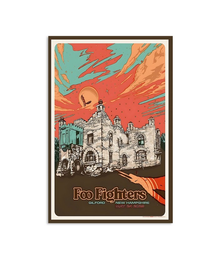 Foo Fighters Bank Of New Hampshire Tour 2023 Poster