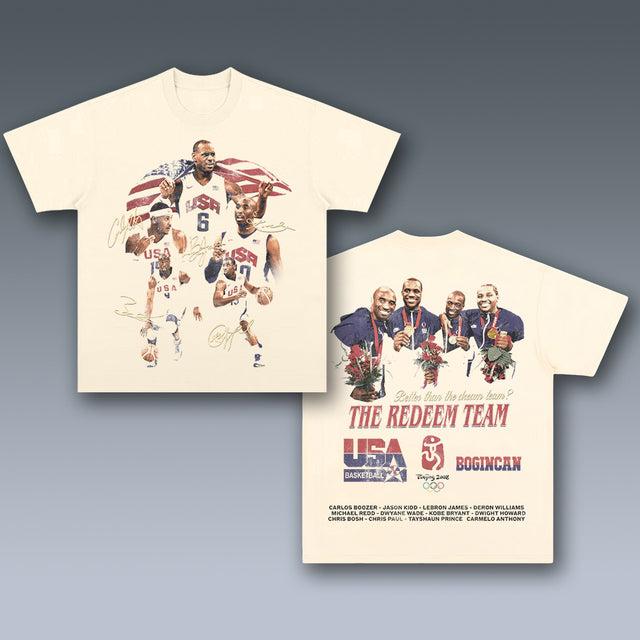 VINTAGE TEE  2008 USA BASKETBALL TEAM 7.16