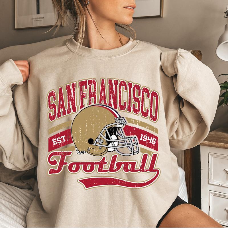 Vintage San Francisco Football Crewneck,San Francisco Sweatshirt, 49, 49 football, san Francisco football shirt, san francisco gift
